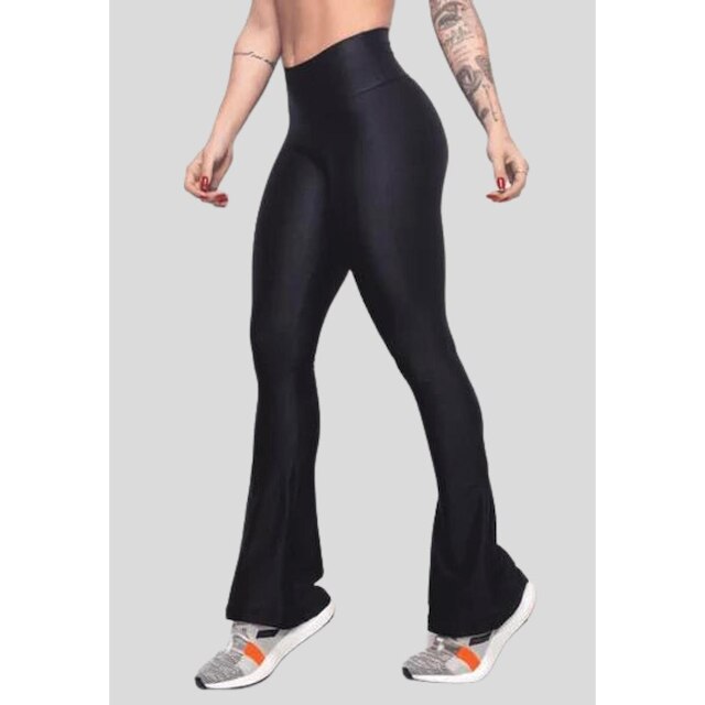 Calça Flare Bailarina Bella Fiore Modas Preta