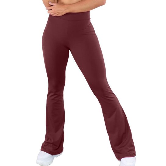 Calça Flare Bailarina Flanelada Quentinha Térmica Antifrio Forrada Em Suplex WOLFOX - Vinho Menor preço em Calça Flare Bailarina Flanelada Quentinha Térmica Antifrio Forrada Em Suplex WOLFOX - Vinho