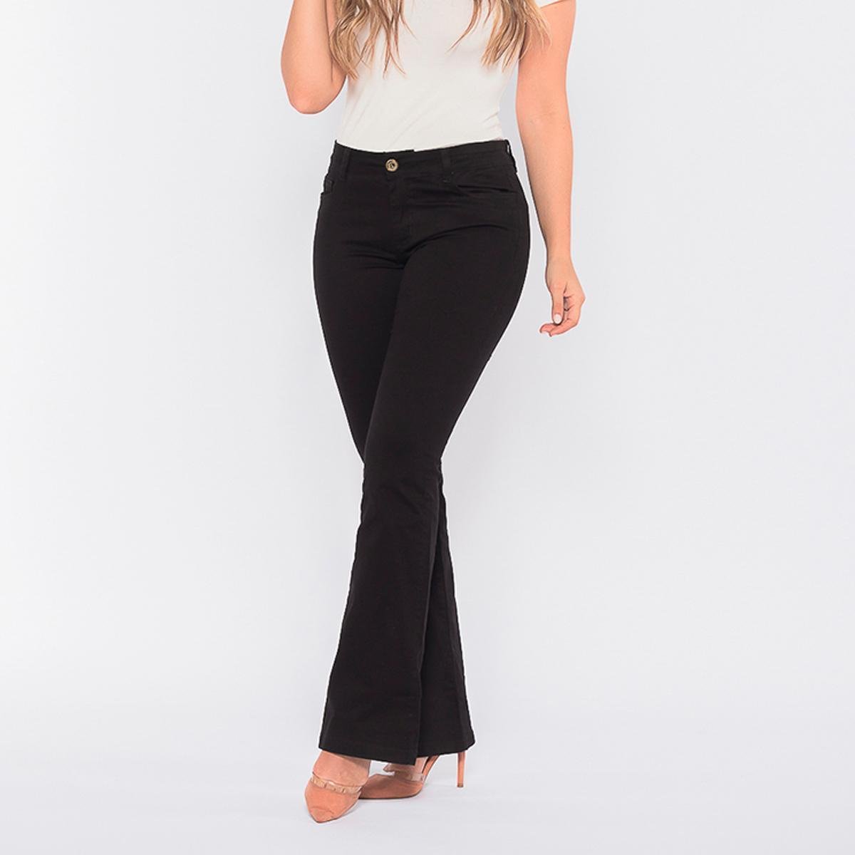 Calça Flare Macaw Sarja Elastano Social Raquel 7826 Menor preço em Calça Flare Macaw Sarja Elastano Social Raquel 7826