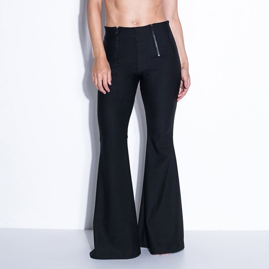 Calça Flare Scale Glam - Preto