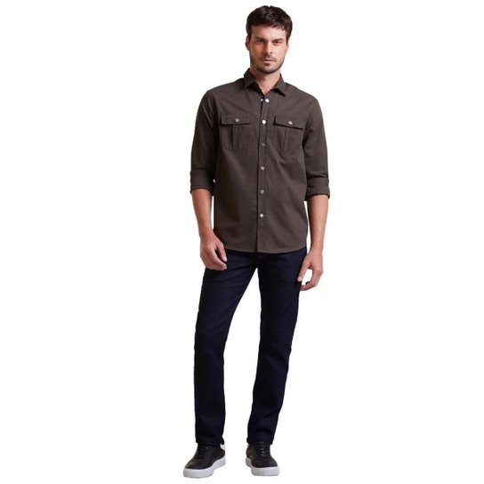 Calça Forum Jeans Masculina Slim Paul Indigo Azul Marinho - Marinho Menor preço em Calça Forum Jeans Masculina Slim Paul Indigo Azul Marinho - Marinho