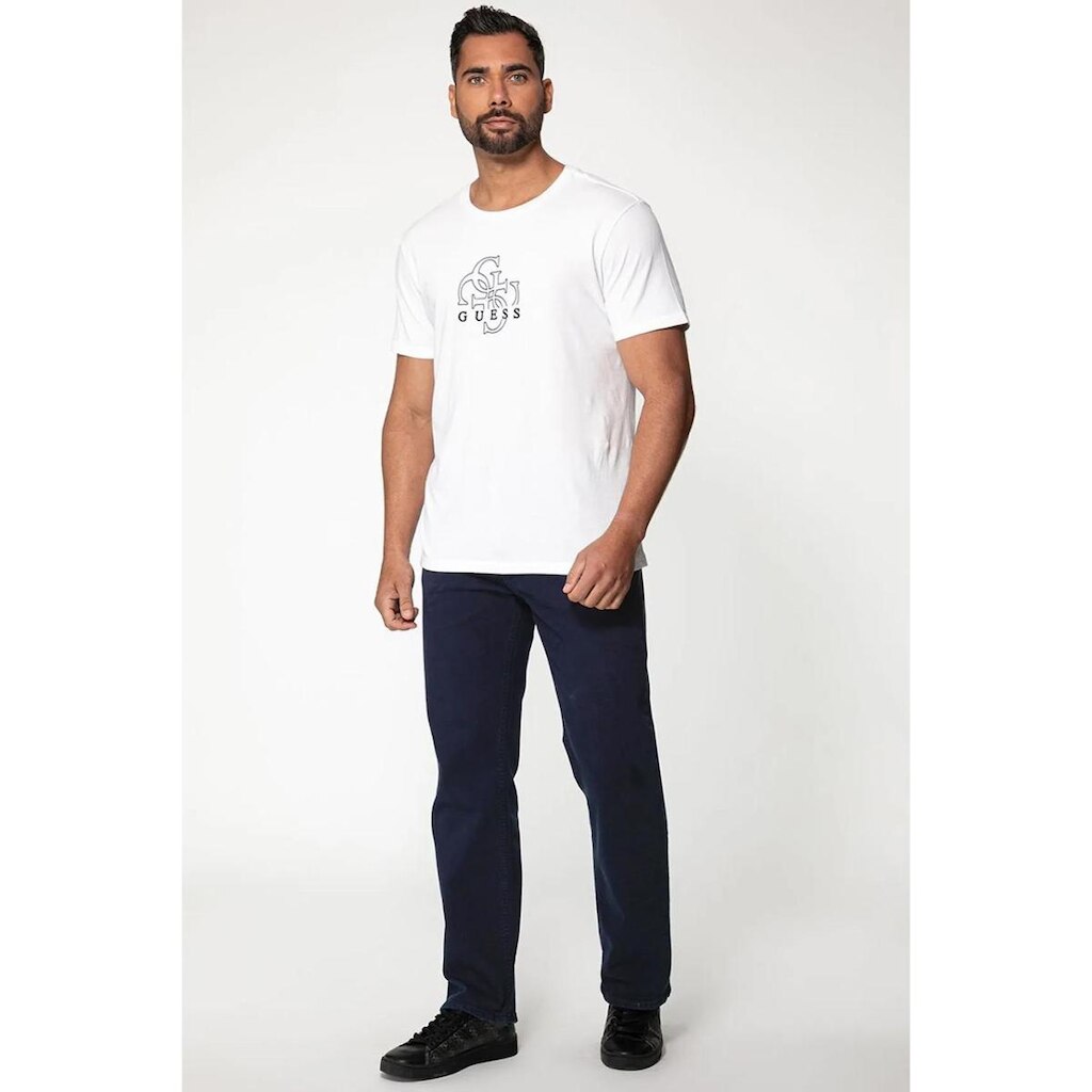 CALCA GUESS SARJA REGULAR STRAIGHT AZUL ESCURO