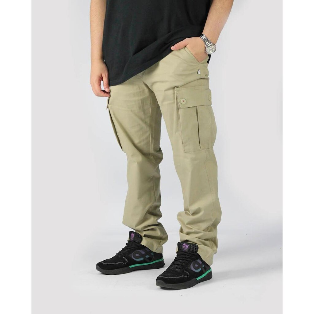Calça Habito Cargo Botton - Caqui