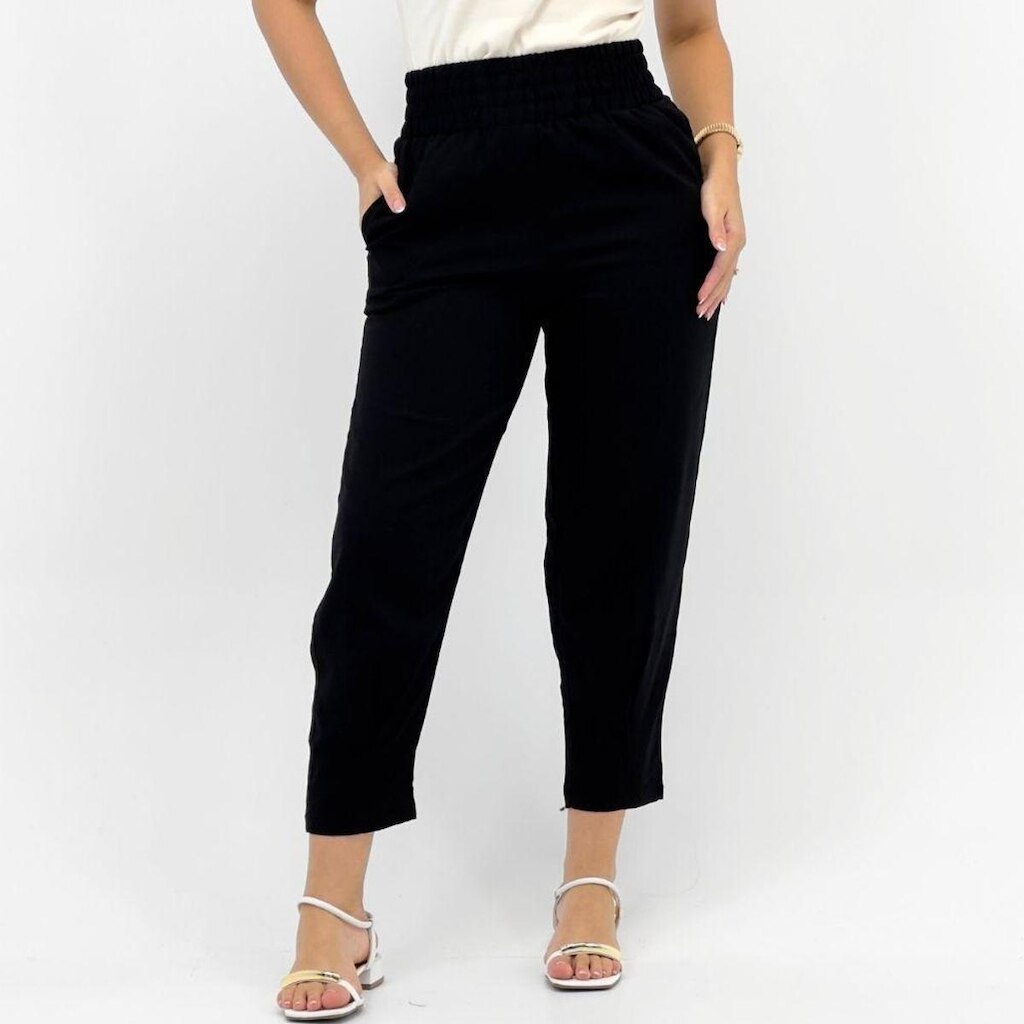 Calça Hering em Tecido Reta Feminina