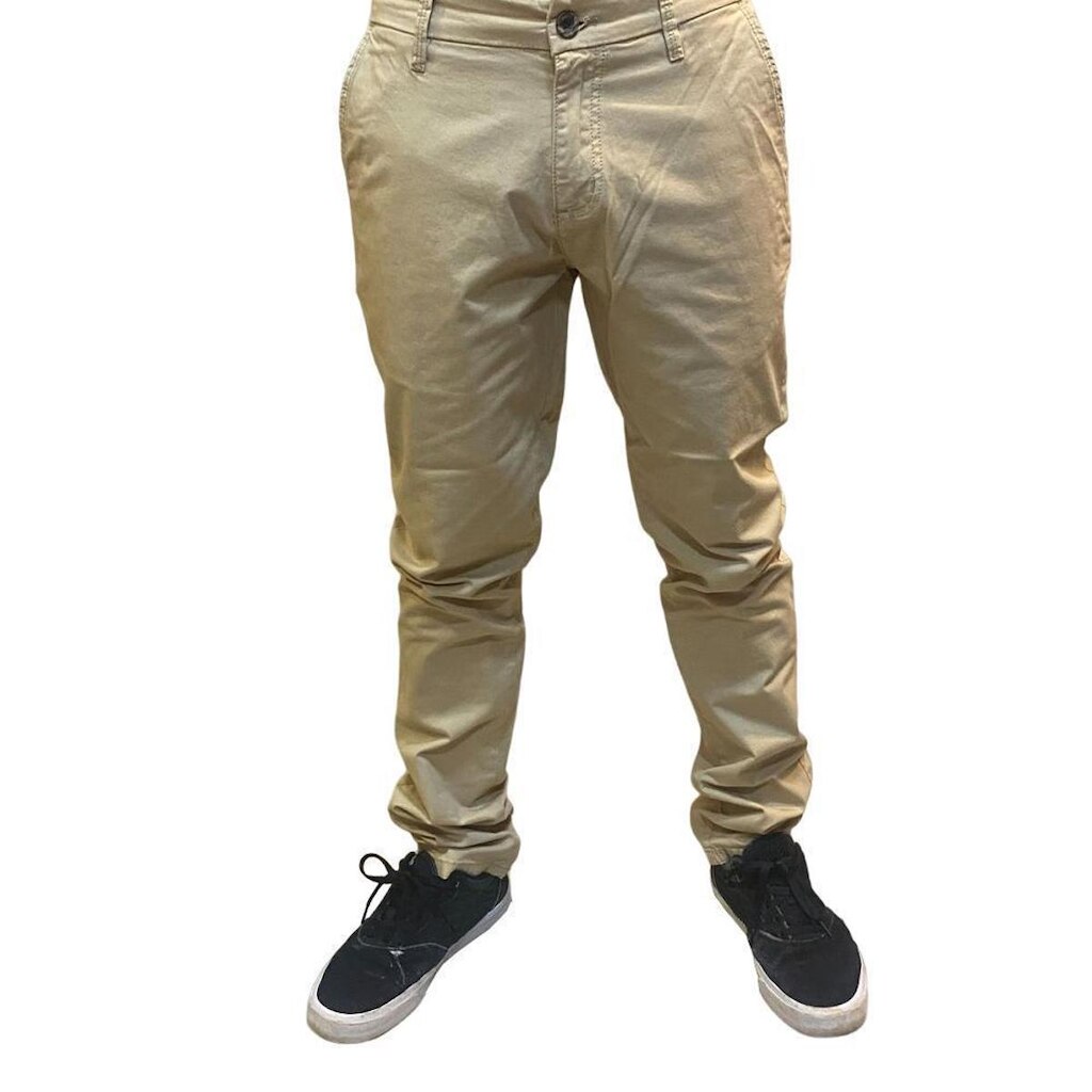 Calça Individual Sarja Bolso  Bege