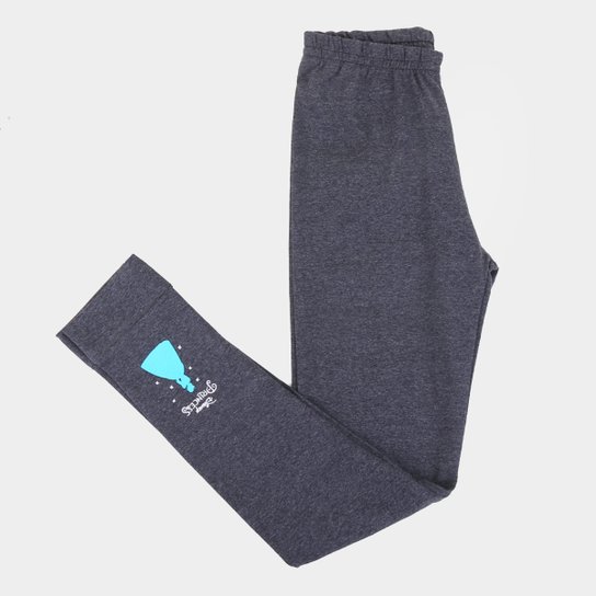 Calça Infantil Disney Básica Princesas Star Feminina - Mescla Escuro Menor preço em Calça Infantil Disney Básica Princesas Star Feminina - Mescla Escuro