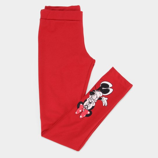 Calça Infantil Disney Minnie Shame Feminina - Vermelho Menor preço em Calça Infantil Disney Minnie Shame Feminina - Vermelho