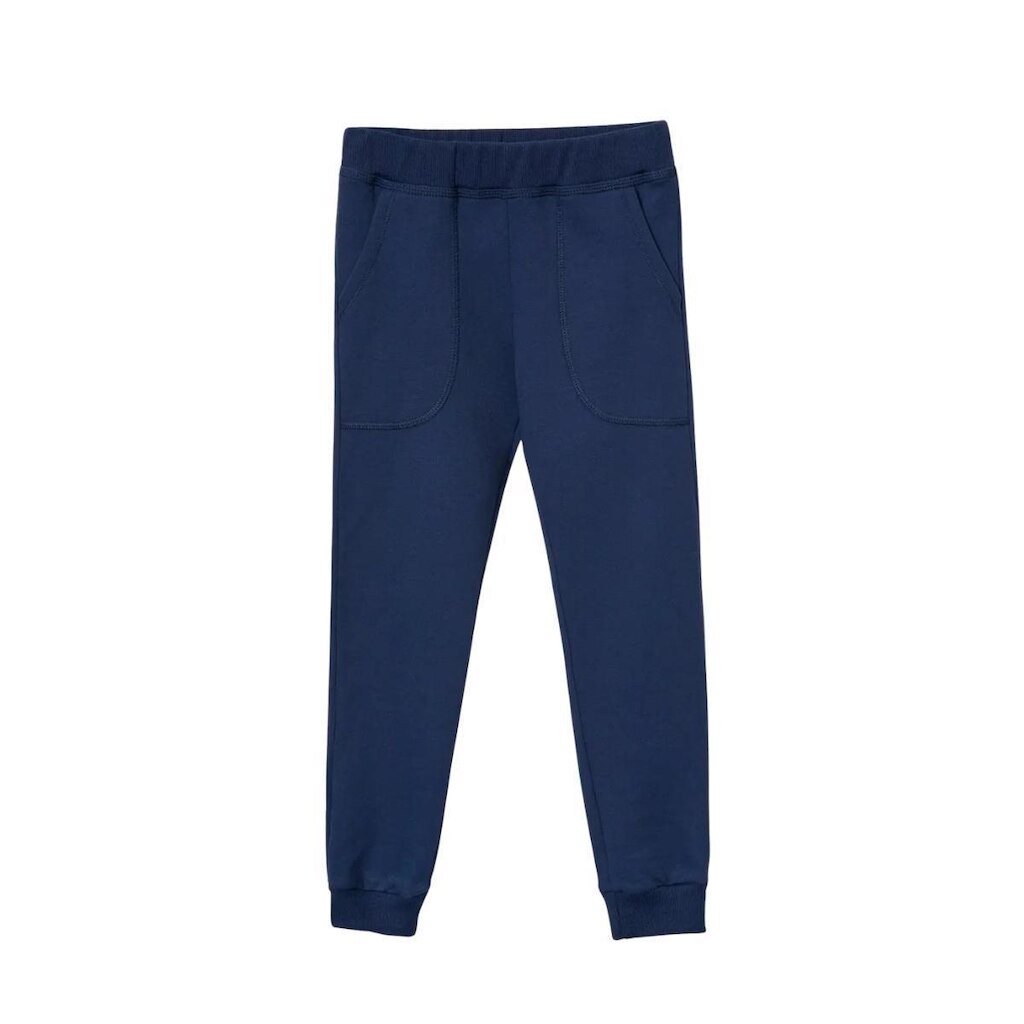 Calça Infantil Hering Moletom Peluciado Com Bolso Marinho