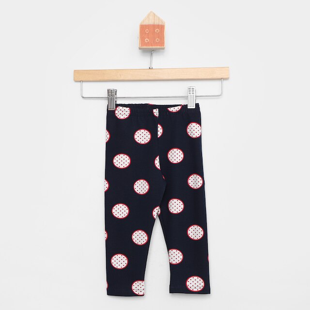 Calça Infantil Kyly Legging Estampada Molecotton Feminina - Marinho Menor preço em Calça Infantil Kyly Legging Estampada Molecotton Feminina - Marinho