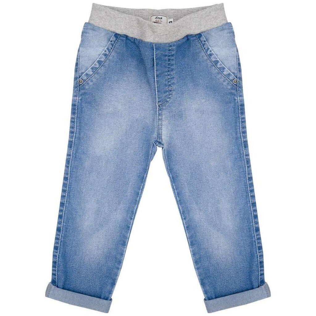 Calça Infantil Look Jeans c/ Punho Jeans - UNICA - 01