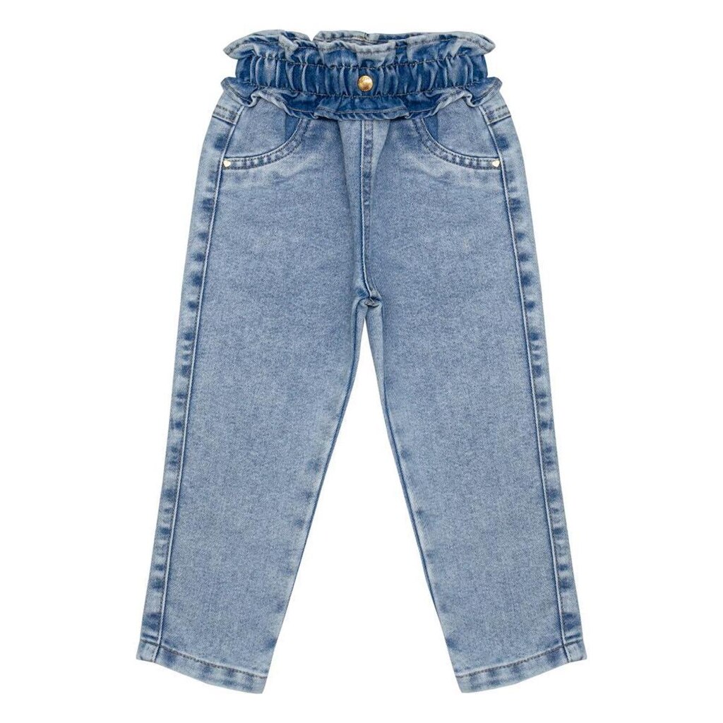 Calça Infantil Look Jeans Elástico Reta Jeans - 01 - UNICA