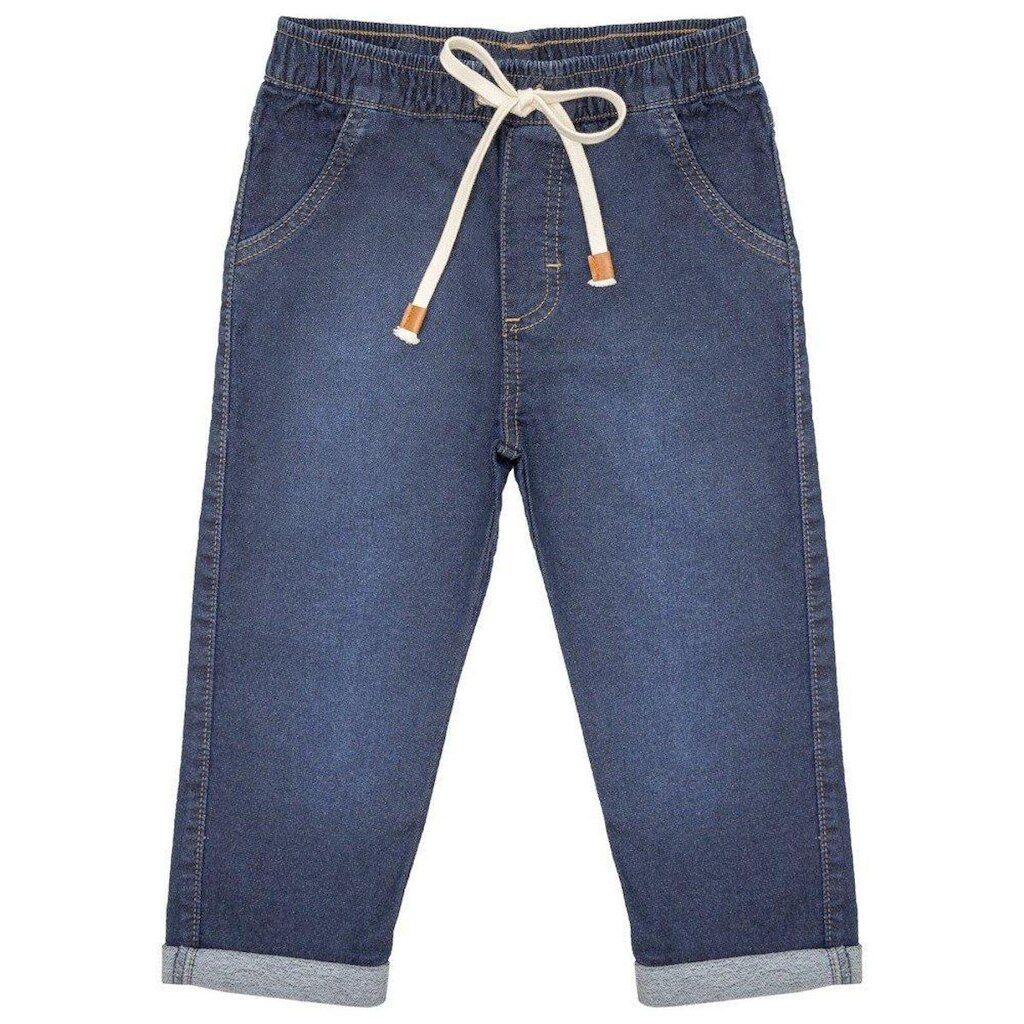 Calça Infantil Look Jeans Moletom Jeans - UNICA - 01