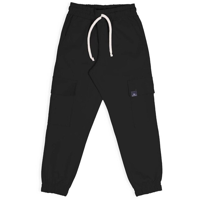 Calça Infantil Menino Jogger Cargo Sarja Punho Elástico