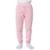 Calça Infantil Menino Moletom Flanelada Algodão Ajustável - Rosa