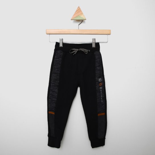 Calça Infantil Moletom Gangster Menino - Preto Menor preço em Calça Infantil Moletom Gangster Menino - Preto