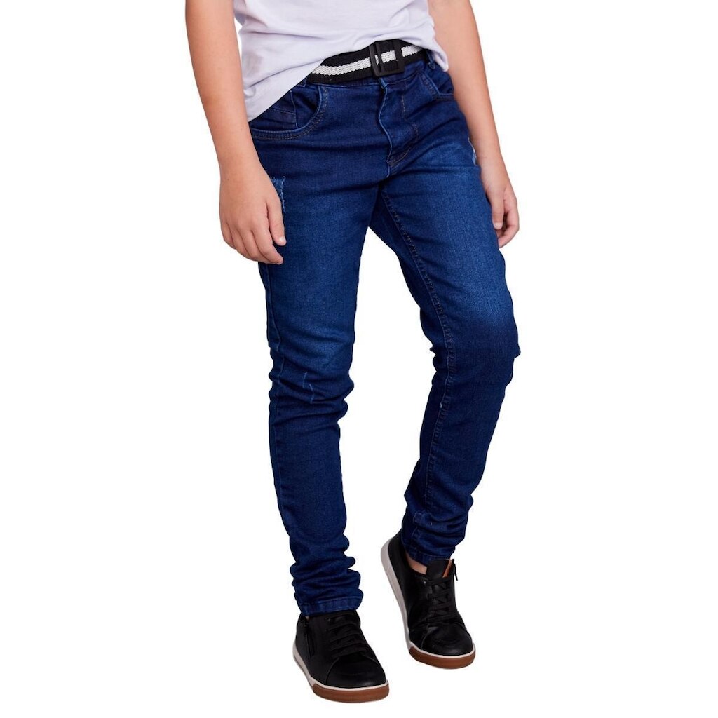 Calça Infantil Skinny Menino Jeans e Sarja