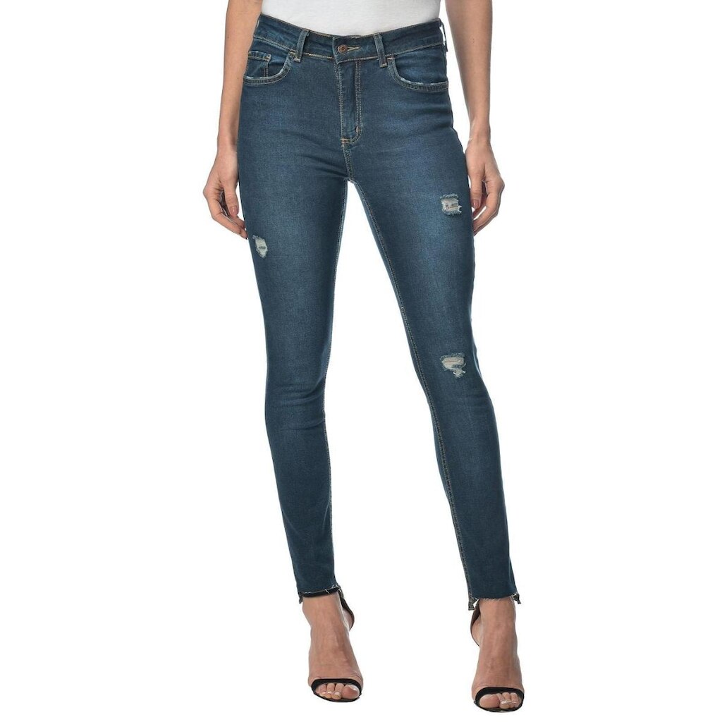 Calça Jeans 1981 Puídos Guess Azul