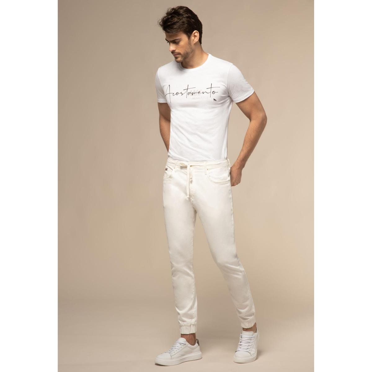 Calça Jeans Acostamento Jogger Masculina Off White Netshoes