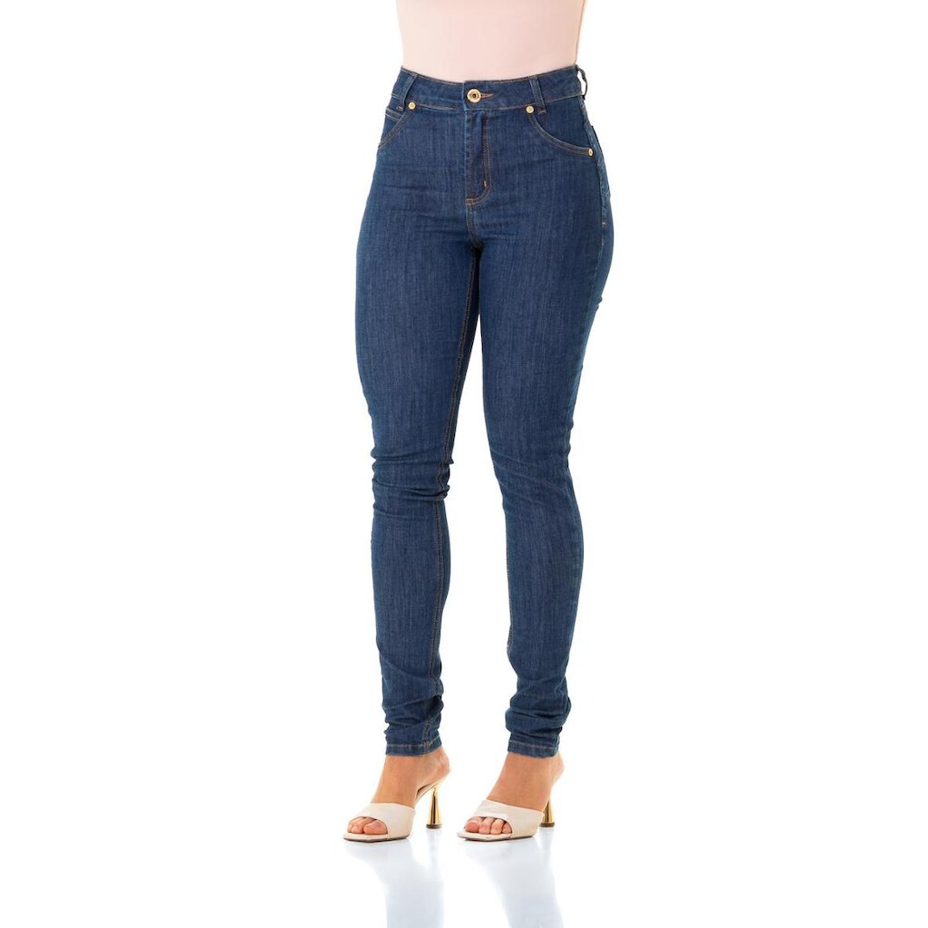 Calça Jeans Arauto Feminina Hot Pants Bordado