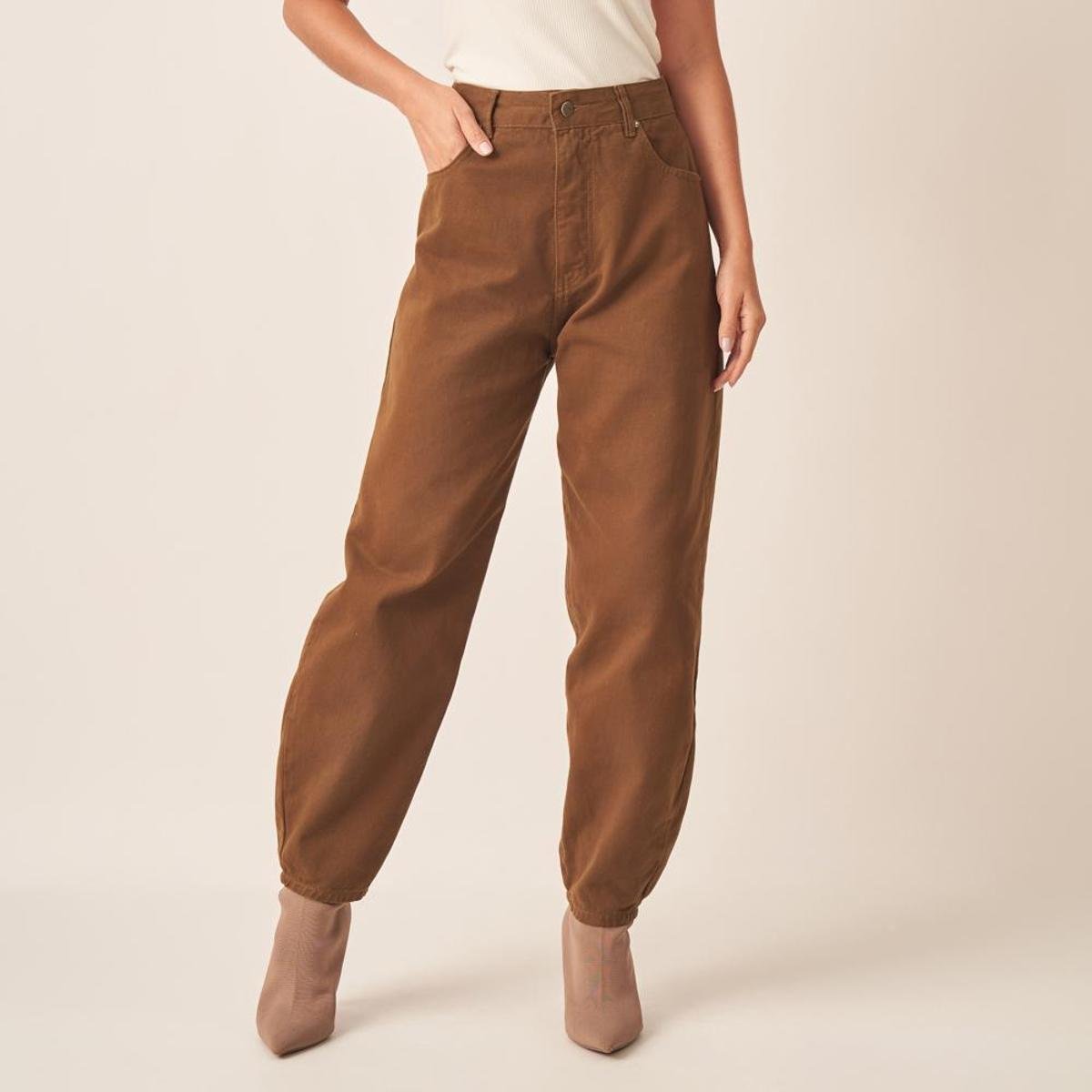 Calça Jeans Barrel no Tornozelo Lina