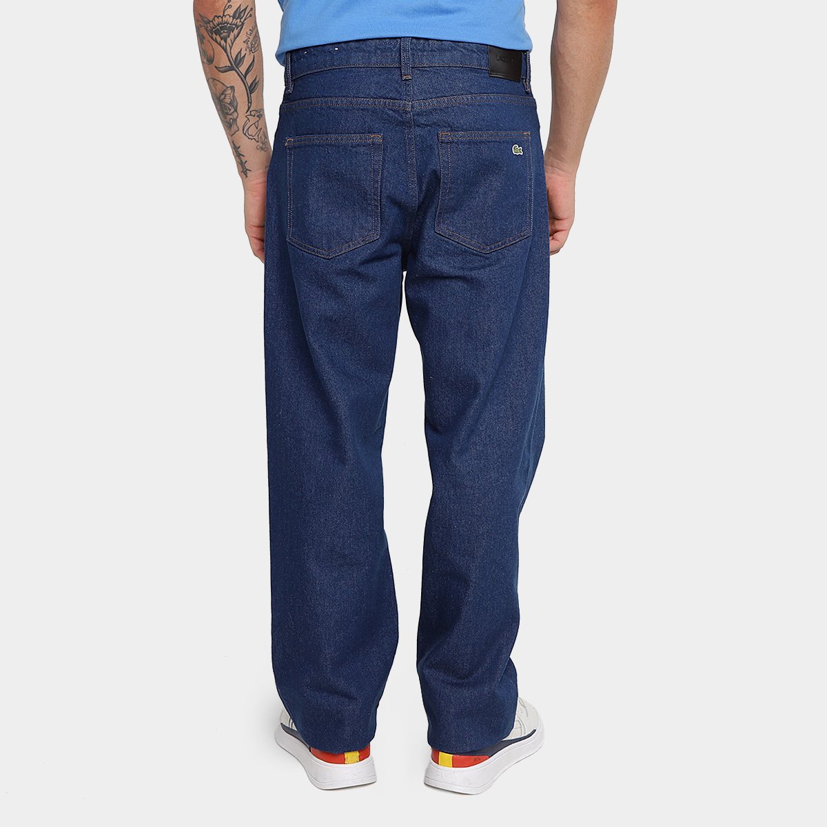 Calça Jeans Básica Lacoste Masculina Azul Escuro Netshoes