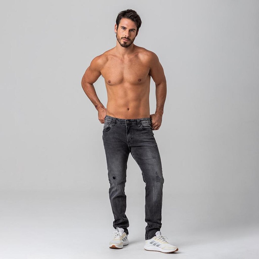 Calça Jeans Black Jogger Masculina Rock e Soda
