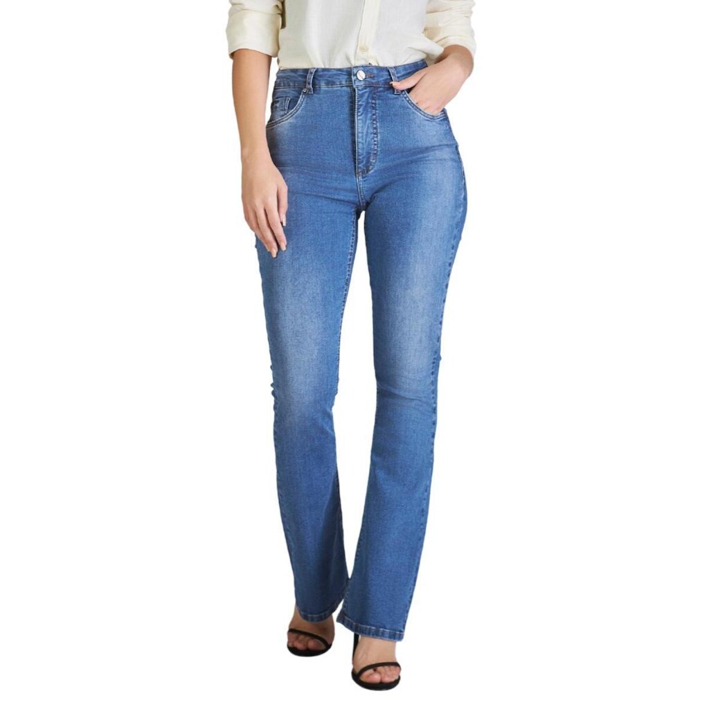 CALÇA JEANS BOOT CUT YOUNGSTYLE FEMININO REF: YOUCF942