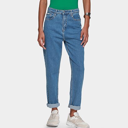 Calça Jeans Calvin Klein Mom Feminina - Feminino