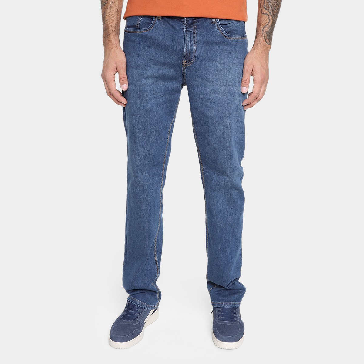 Calça Jeans Calvin Klein Straight 5 Pockets Masculina Menor preço em Calça Jeans Calvin Klein Straight 5 Pockets Masculina
