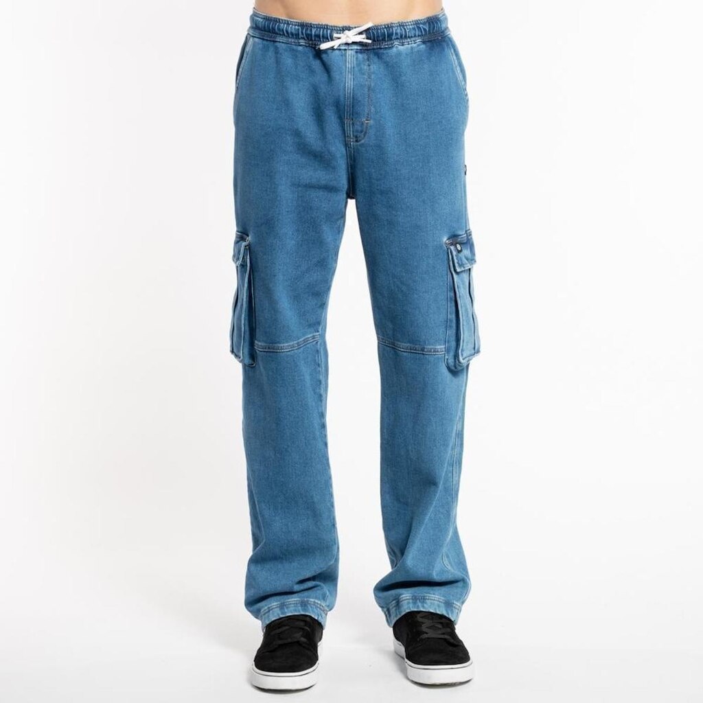 CALCA JEANS CARGO CHILLIN - AZUL CLARO - 42