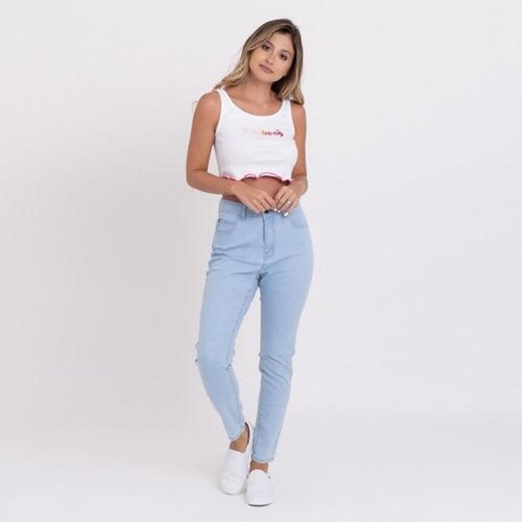 Calça Jeans Claro Feminina Side By Side Billabong