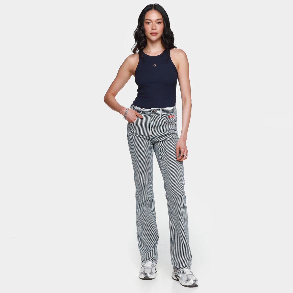 Calça Jeans Colcci CLC Listrada Feminina - 4