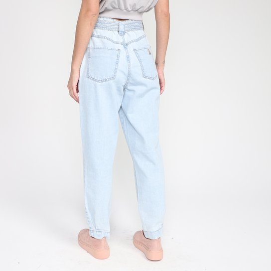 Calça Jeans Colcci Estonada Cintura Alta C/ Cinto Feminina