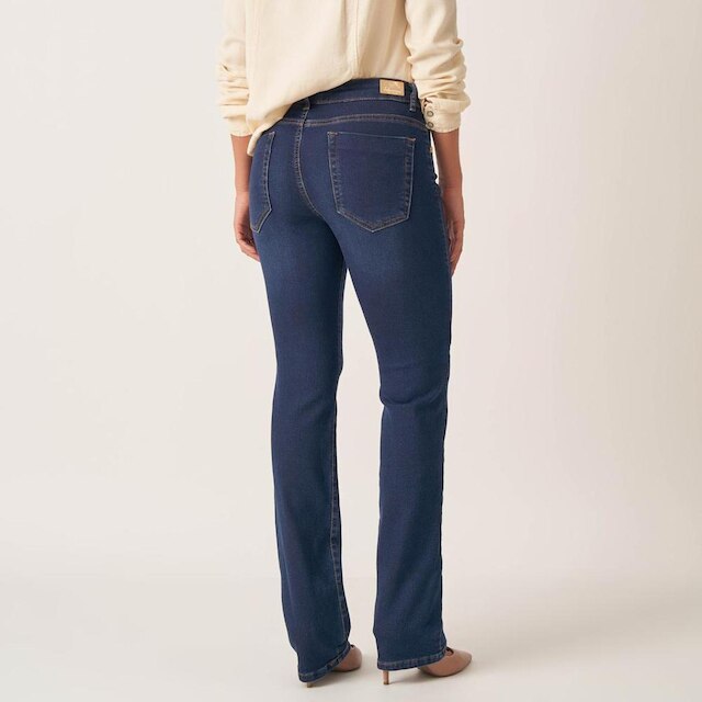 Calça Jeans Confort Reta Judy Basica Cintura Média