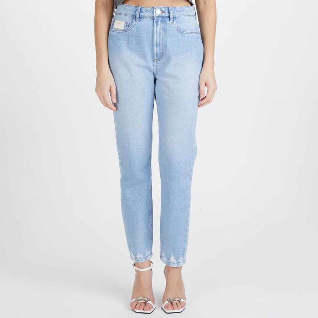 Calça Jeans Easy Lança Perfume Mom Super High Feminino