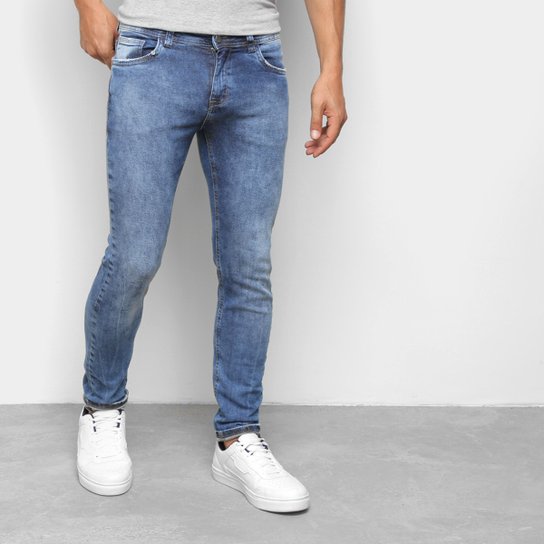 Calça Jeans Enfim Skinny Masculina - Azul Escuro Menor preço em Calça Jeans Enfim Skinny Masculina - Azul Escuro