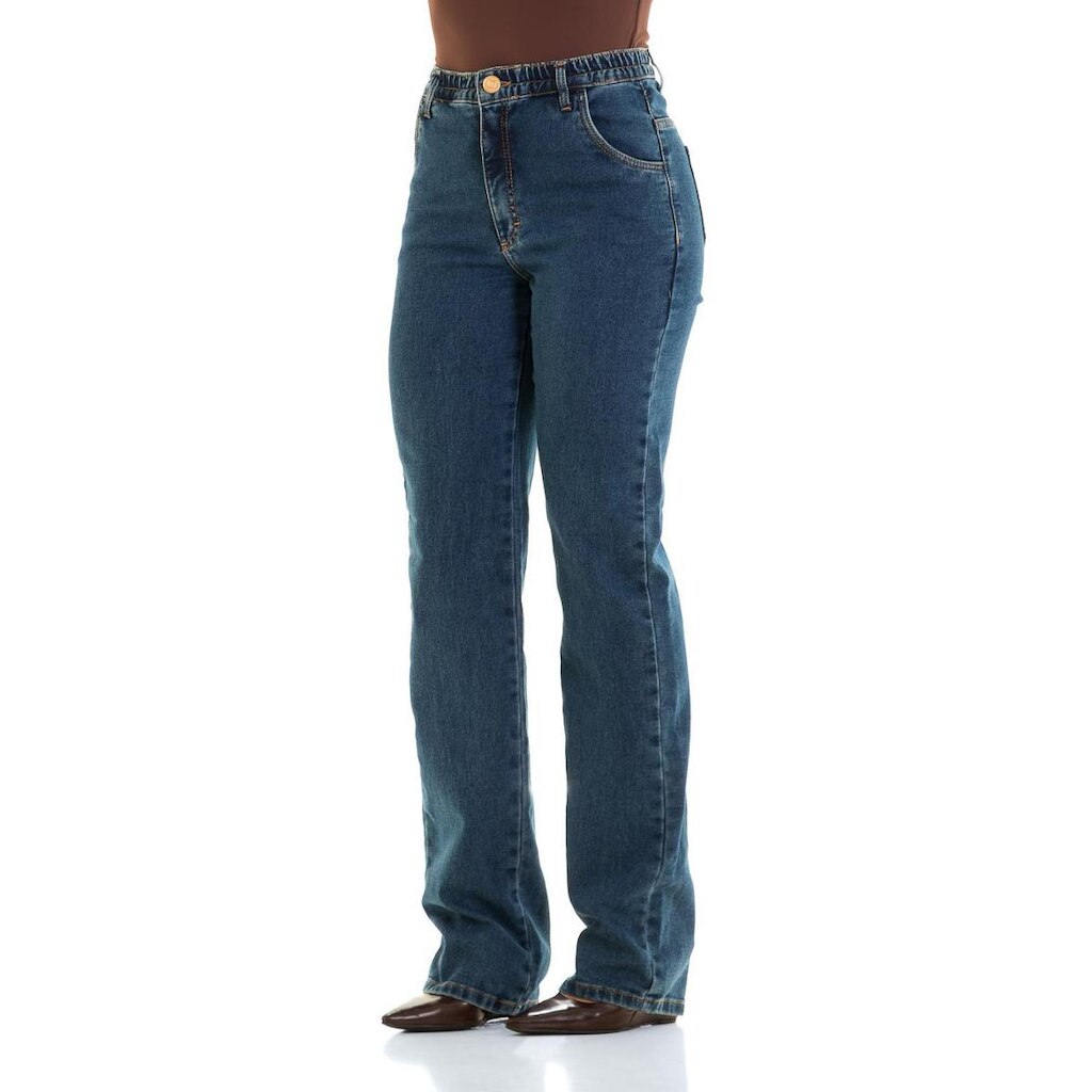 Calça Jeans Feminina Arauto Reta Comfy