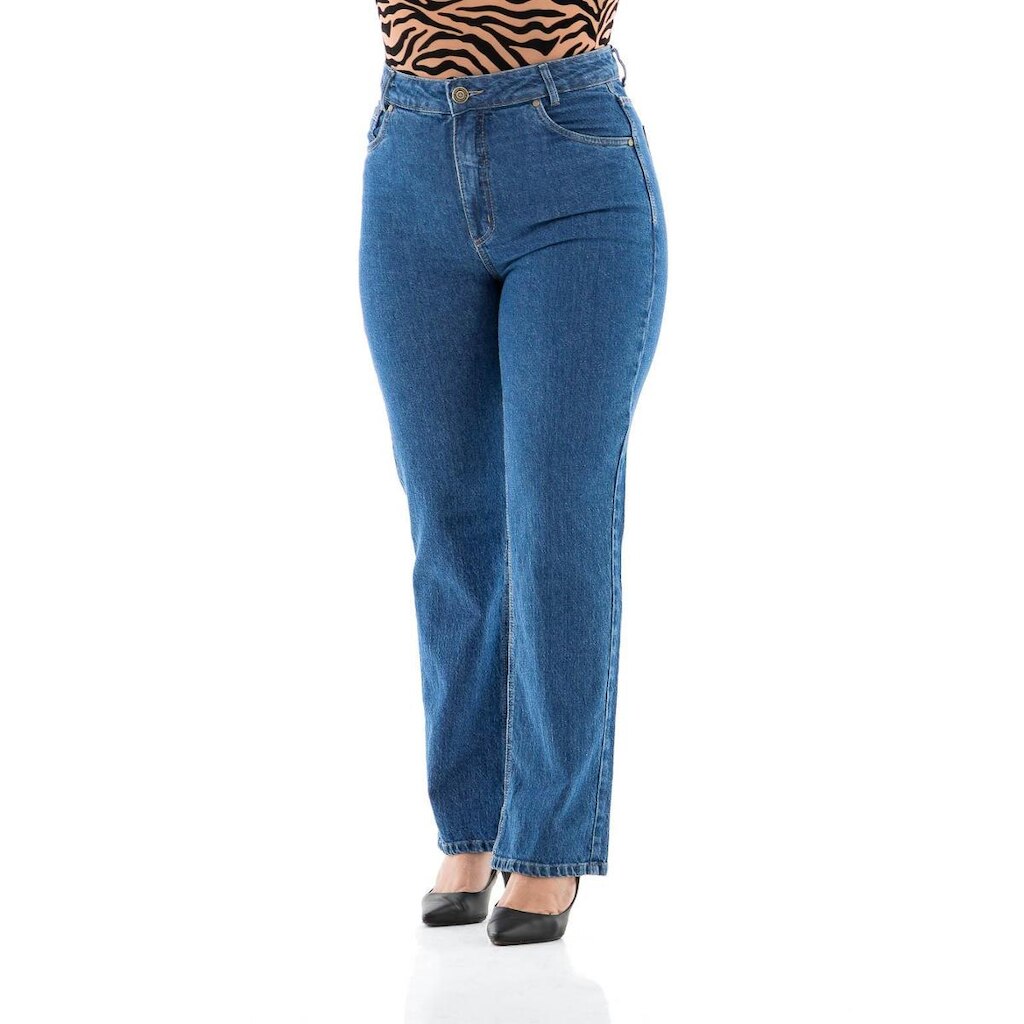 Calça Jeans Feminina Arauto Reta Comfy