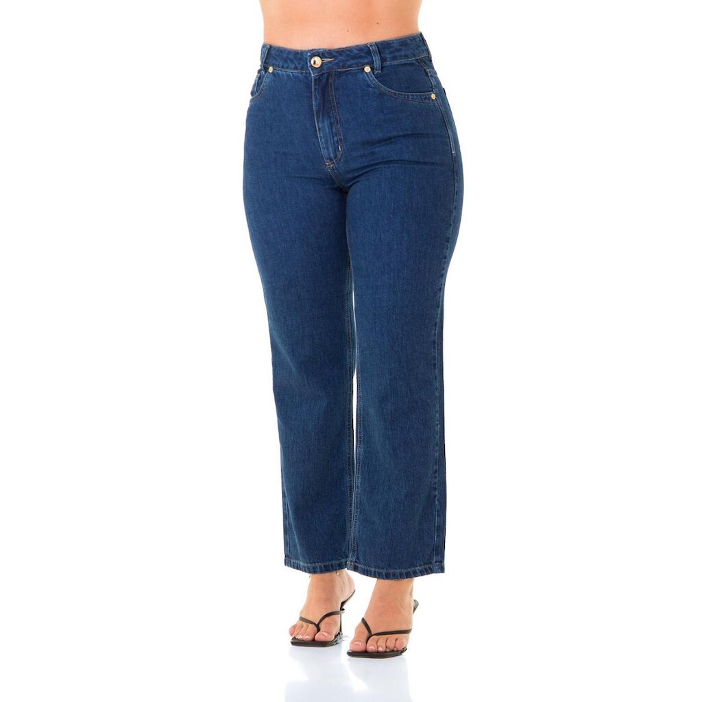 Calça Jeans Feminina Arauto Reta Comfy