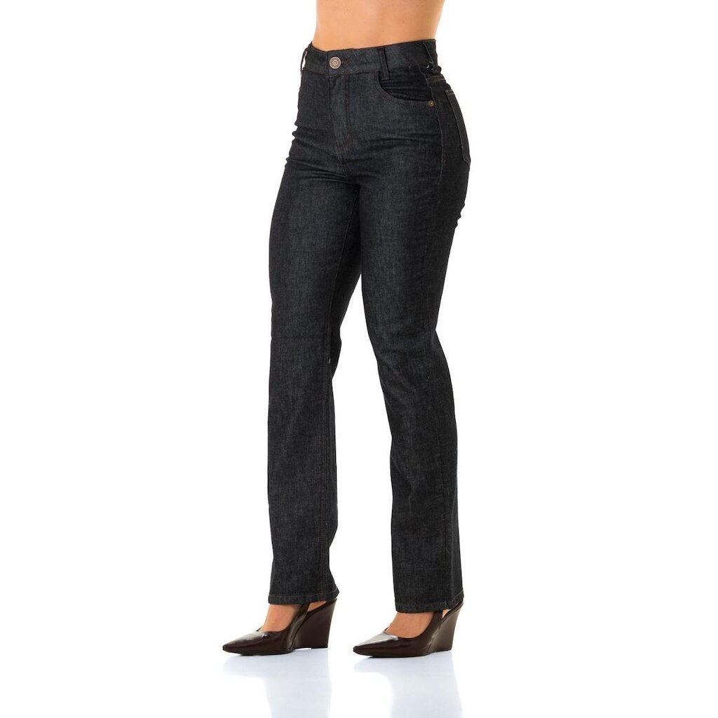 Calça Jeans Feminina Arauto Reta Comfy