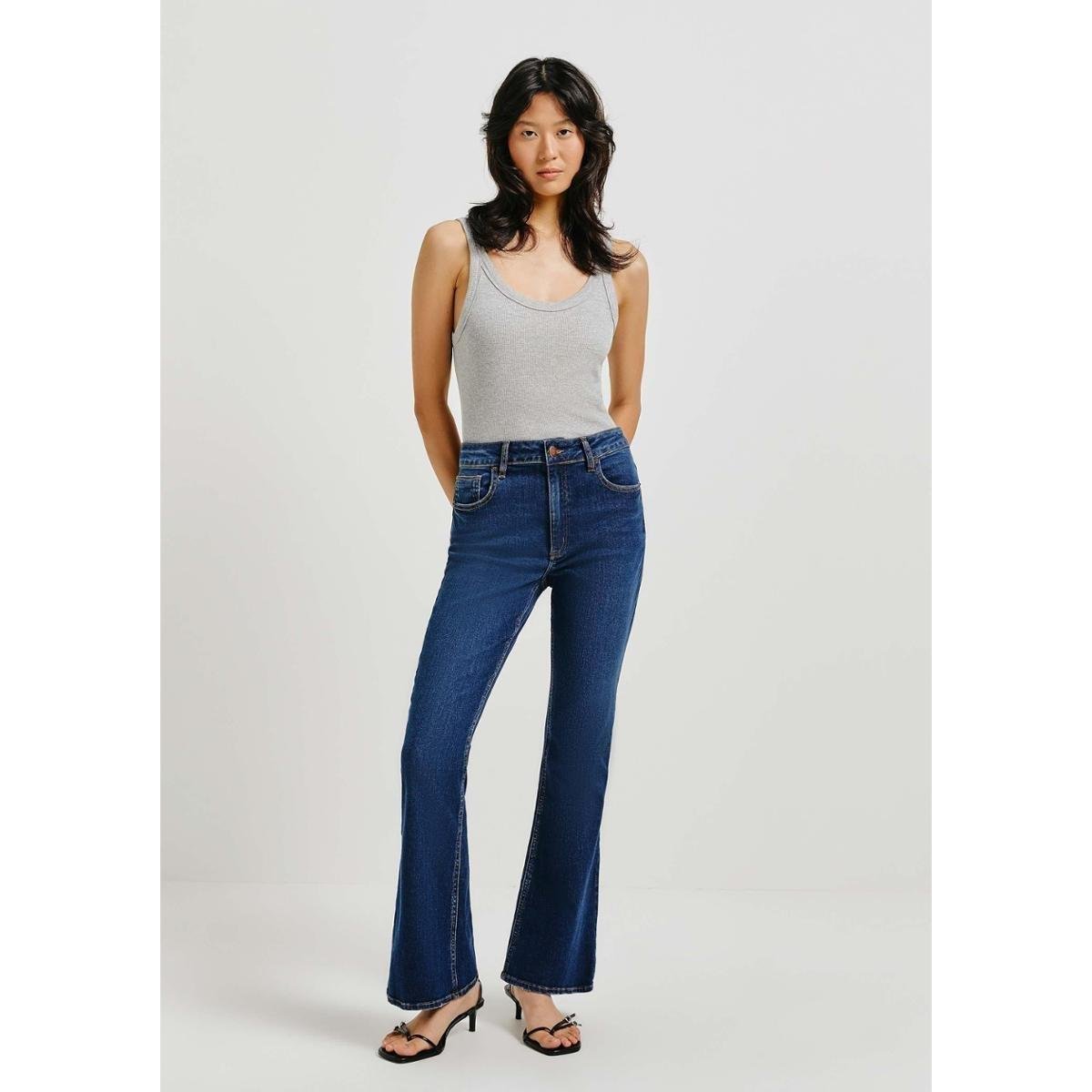 Calça Flare Petit Calça Jeans Preta Feminina Hering Calca Hering