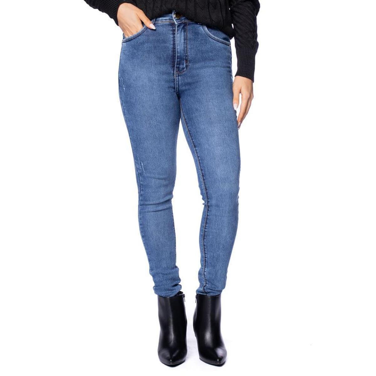 Calça Jeans Feminina Eagle Rose Cigarrete Azul Menor preço em Calça Jeans Feminina Eagle Rose Cigarrete Azul