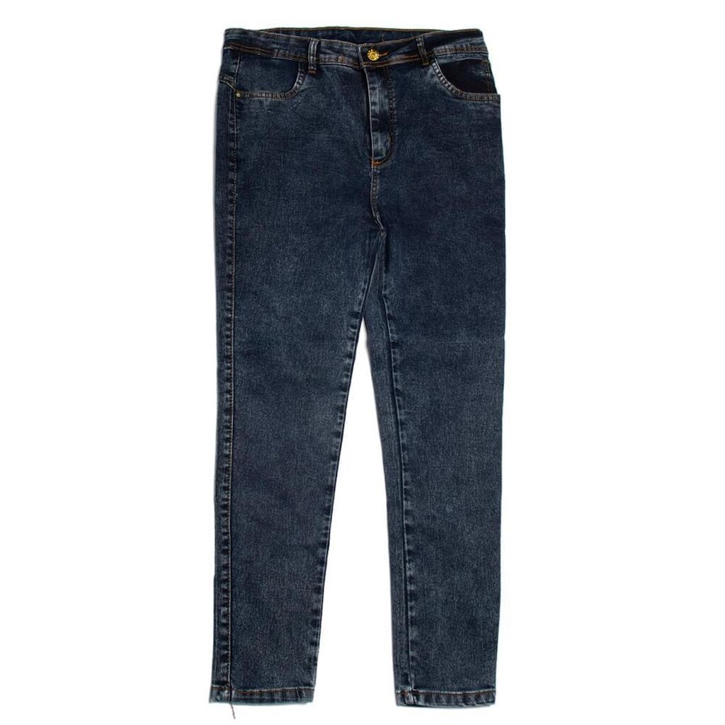 Calça Jeans Feminina Jezzian Plus Size Cigarrete Azul