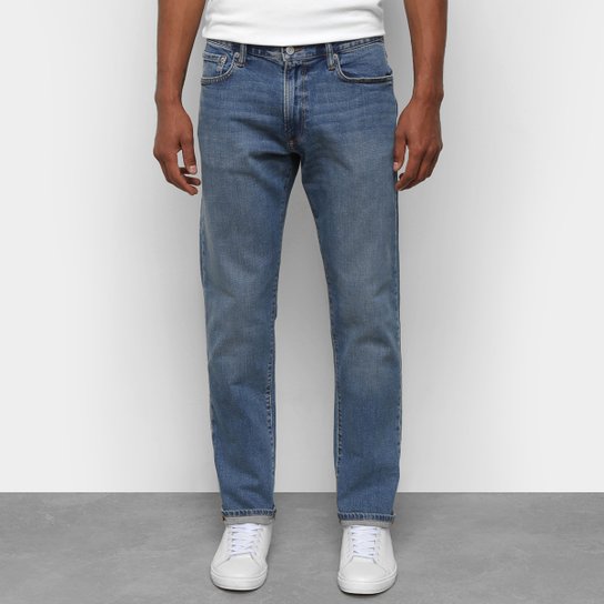 Calça Jeans GAP Regular Estonada Masculina - Azul Menor preço em Calça Jeans GAP Regular Estonada Masculina - Azul