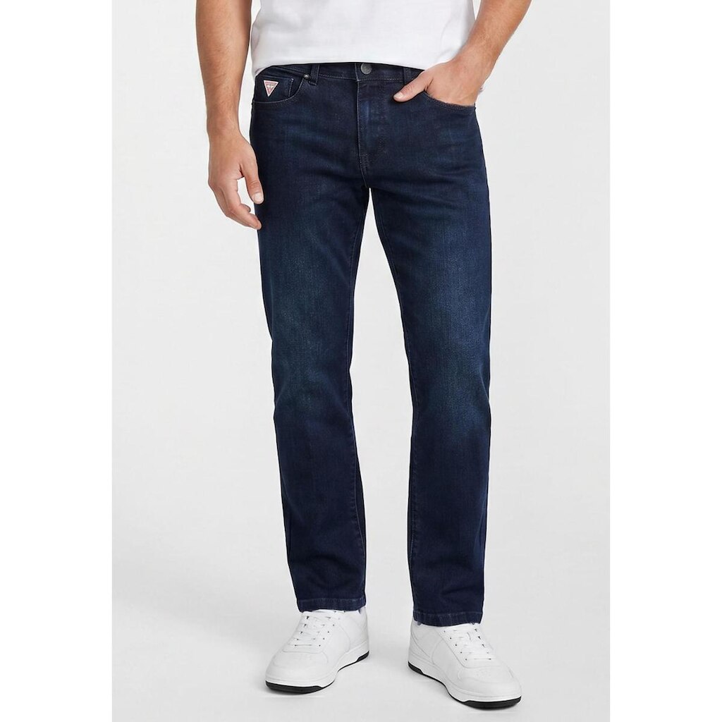 Calça Jeans Guess Slim Straight Azul Escuro