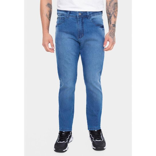 Calça Jeans HD Slim Masculino - Azul Menor preço em Calça Jeans HD Slim Masculino - Azul