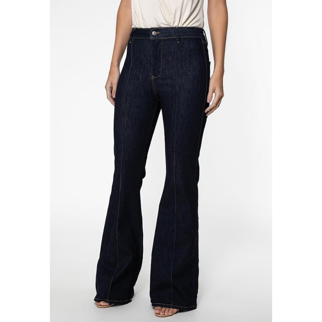 Calça Jeans High Flare Azul Escuro