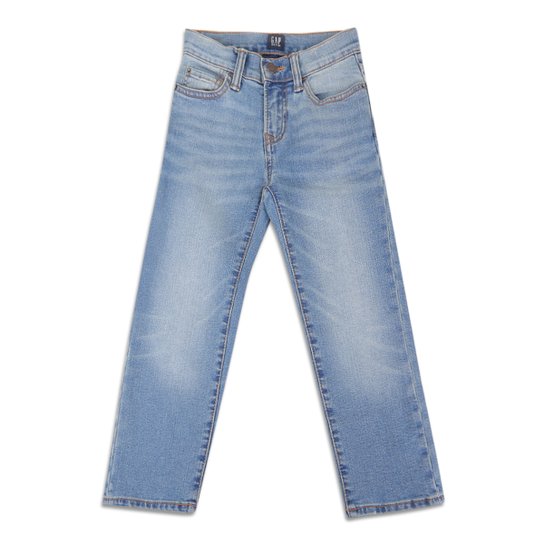 Calça Jeans Infantil GAP Lavagem Clara Masculina - Azul Menor preço em Calça Jeans Infantil GAP Lavagem Clara Masculina - Azul