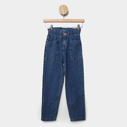Calça Jeans Infantil Hering Kids Paper Bag Menina - Feminino