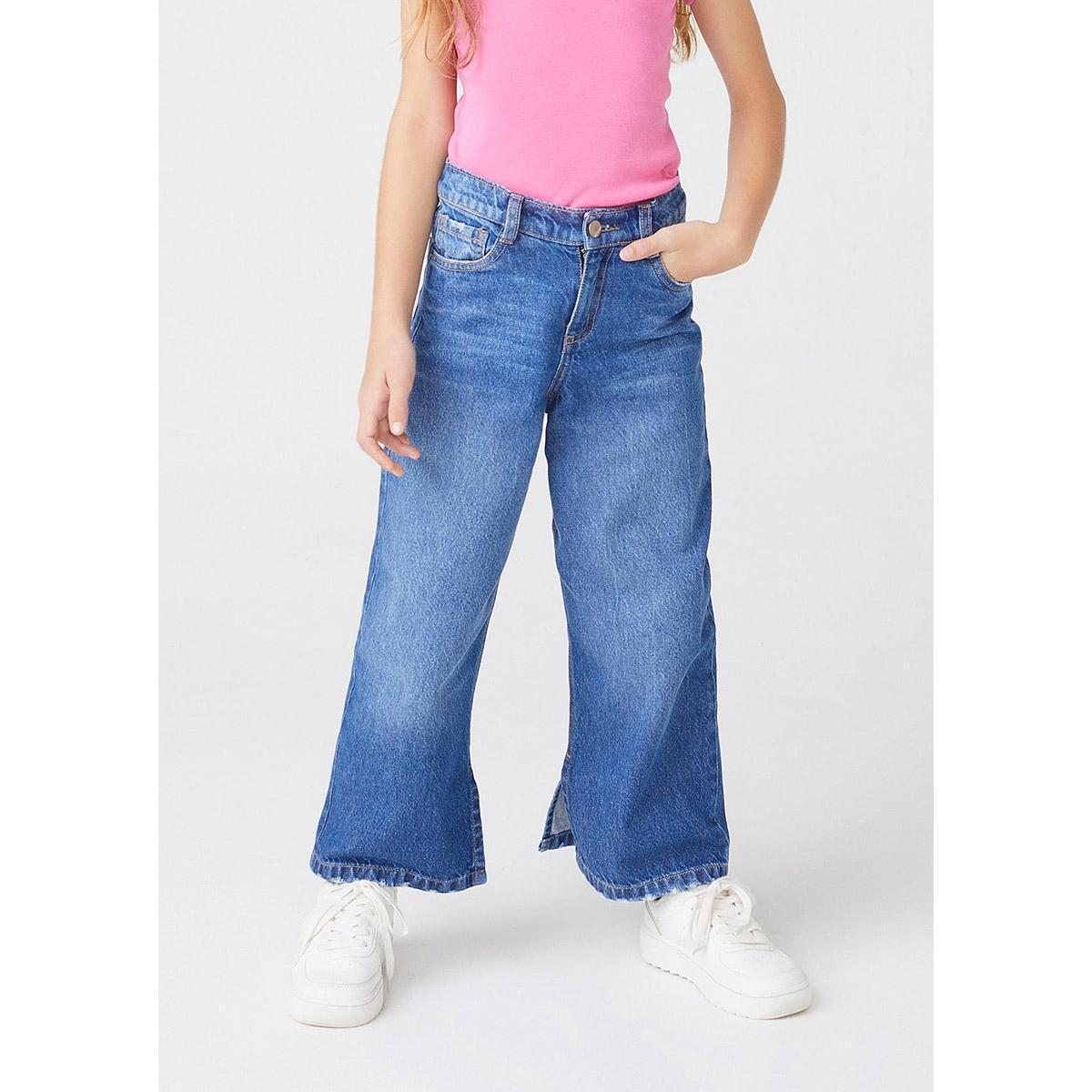 Calça Jeans Infantil Menina Wide Leg - C5H41ASN3 - Azul | Netshoes